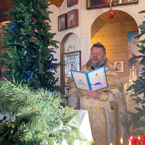 Рождество Христово 2024 года в Никольском храме деревни Юдино
